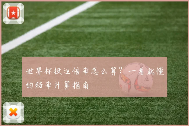 世界杯投注倍率怎么算?一看就懂的赔率计算指南